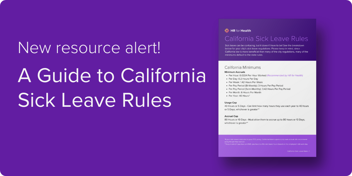 California's Updated Sick Leave Policies for Healthcare Practices